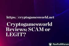 Cryptogamesworld Reviews: SCAM or LEGIT?